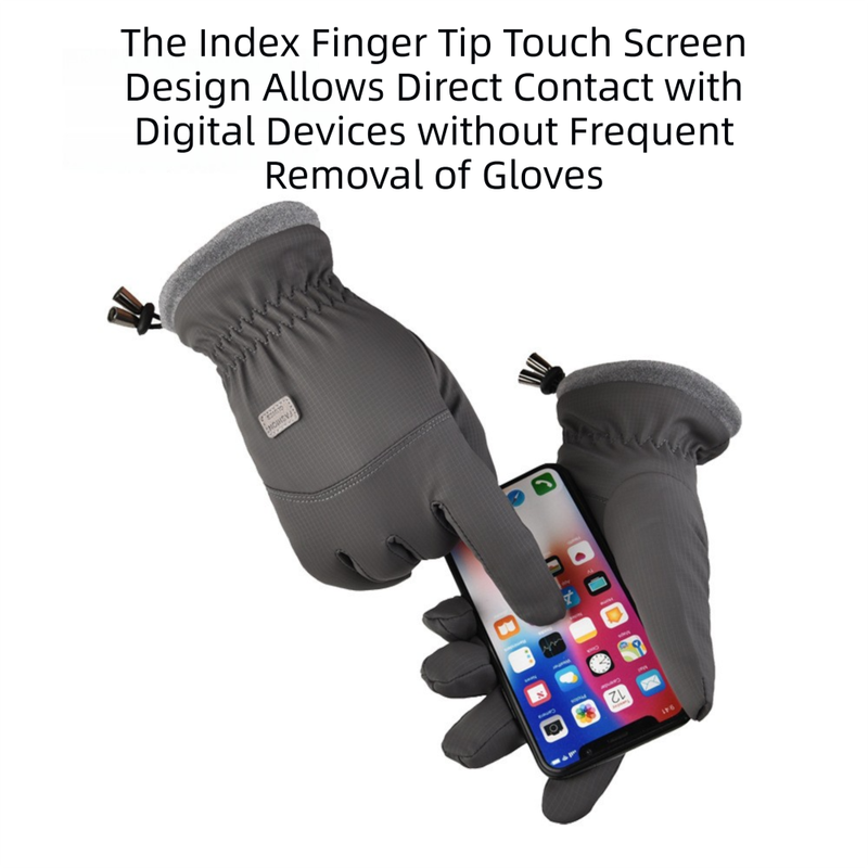 2-Pair Black Thermal Winter Gloves for Men and Women - Waterproof Windproof & Touchscreen Compatible Gloves for Skiing, Cycling & Winter Travel(XL Size)