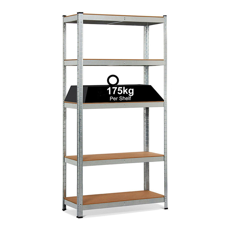 BULK BUY SAVINGS 5 x UNITS of 180 x 90 x 40cm. Galvanised 5 Tier Large Racking Shelf Heavy Duty Garage Shelving Storage Shelves BIG SAVING