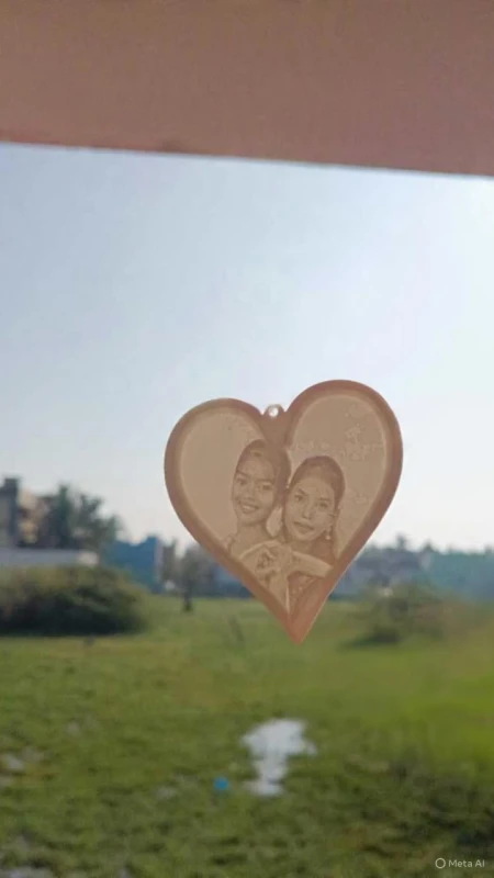 Heart Photo Keychain