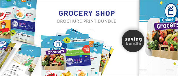 Grocery Shop Bifold Brochure - 1