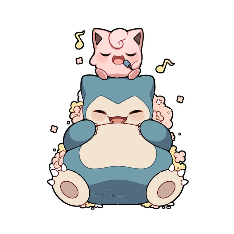 jigglypuff-and-snorlax-pokemon-drawn-by-