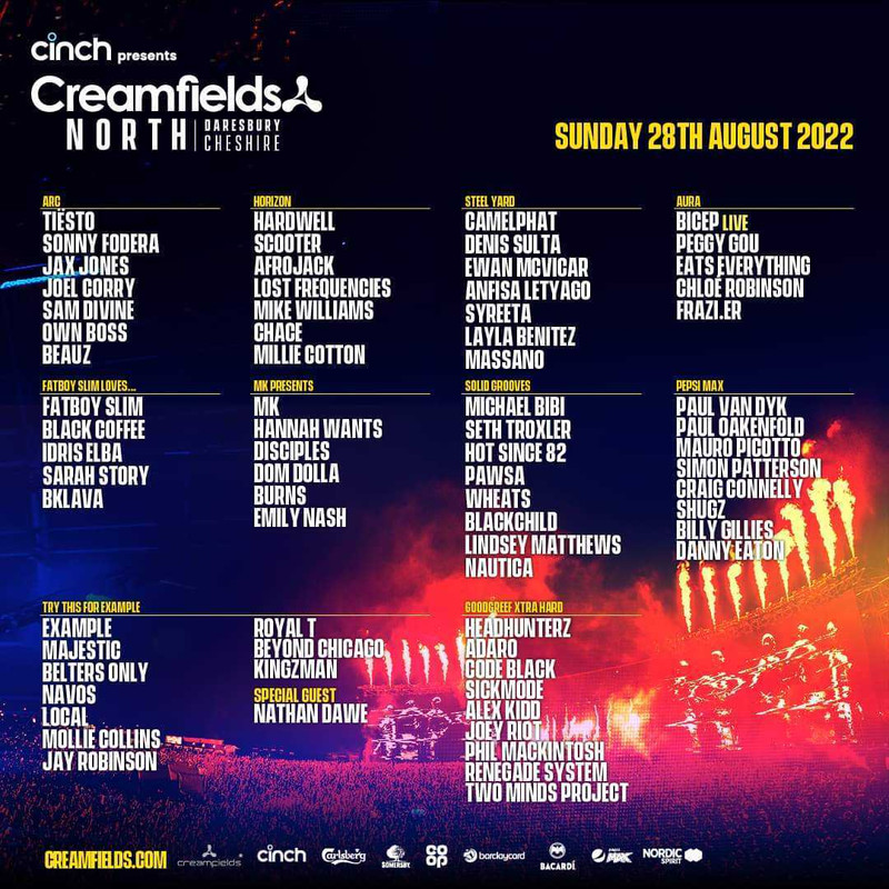 Creamfields North 2022 Tickets & Line Up Skiddle