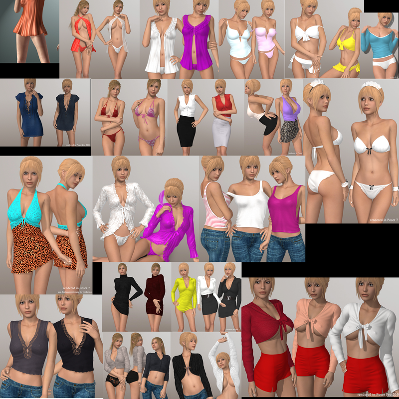 3DAge_Sexy_Clothing For Genesis 3F and Genesis 8F, converted from v4