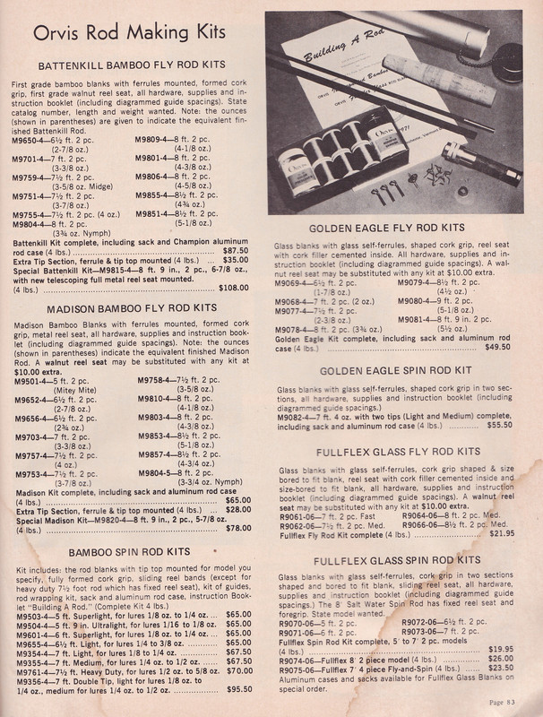 Catalog - 1972 Christmas page 83 (Rod Kits)
