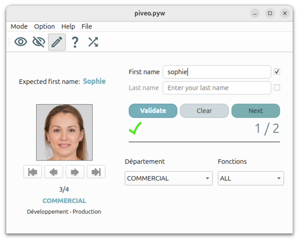 Interface de Piveo