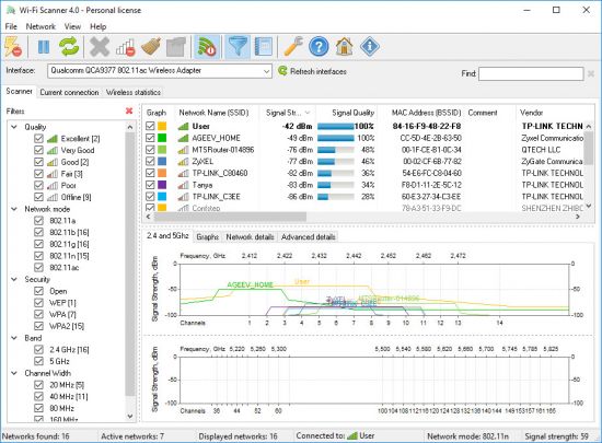 LizardSystems Wi-Fi Scanner 5.0.0.293 Multilanguage Portable