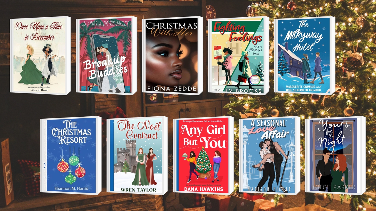 2025 Sapphic Holiday Book Releases 2 comprised of 10 books