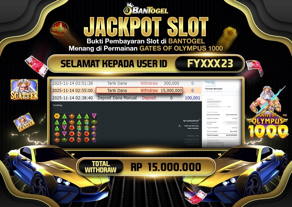 BUKTI JACKPOT LUNAS BANTOGEL