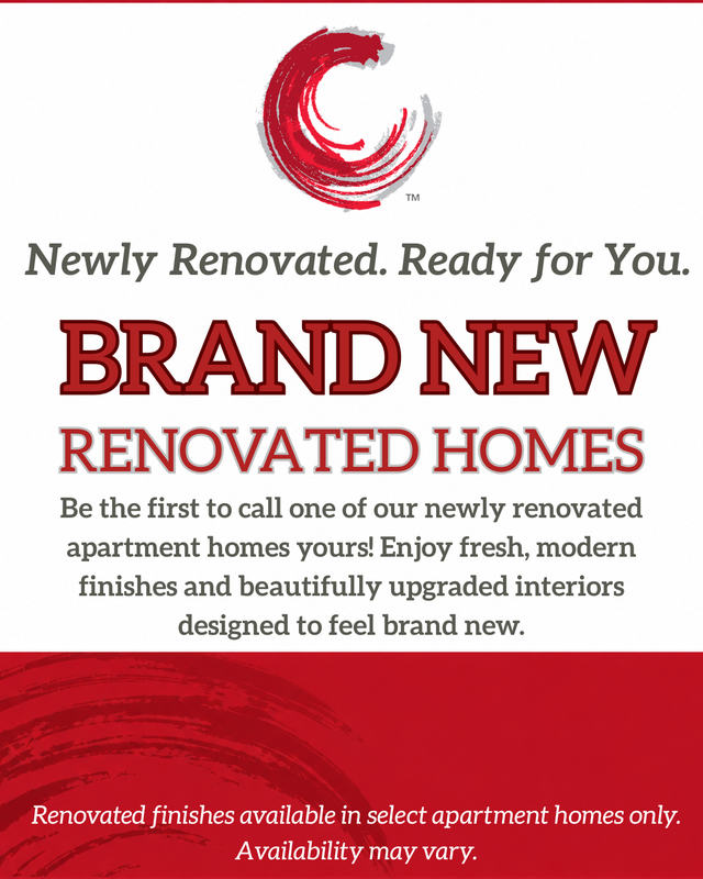 Brand-new renovated apartment homes available on select units at Century Baxter Avenue