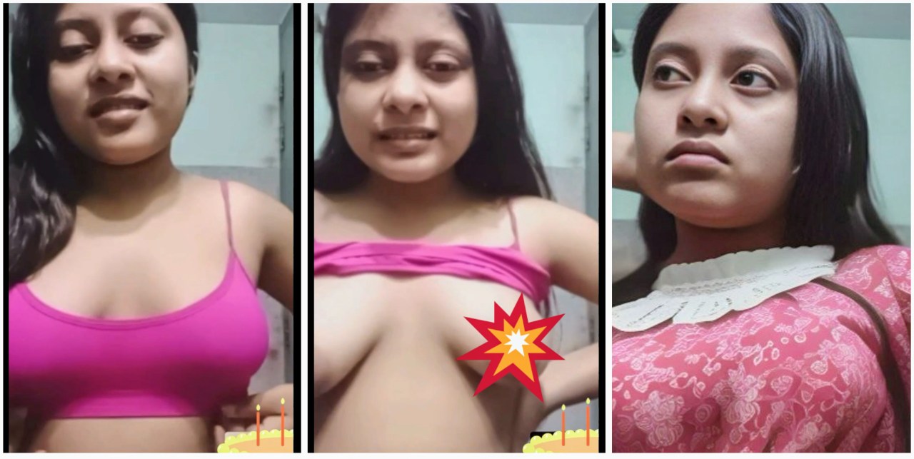 Hot desi girlfriend showing her boobs on vc with boyfriend
