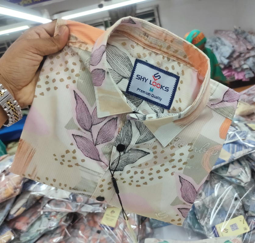 Shy Looks Luxury Spandex Print Shirt