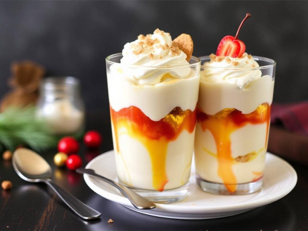 Eggnog Ice Cream Parfaits Made at Home
