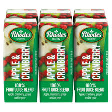 Rhodes Apple & Cranberry Juice 6 x 200ml