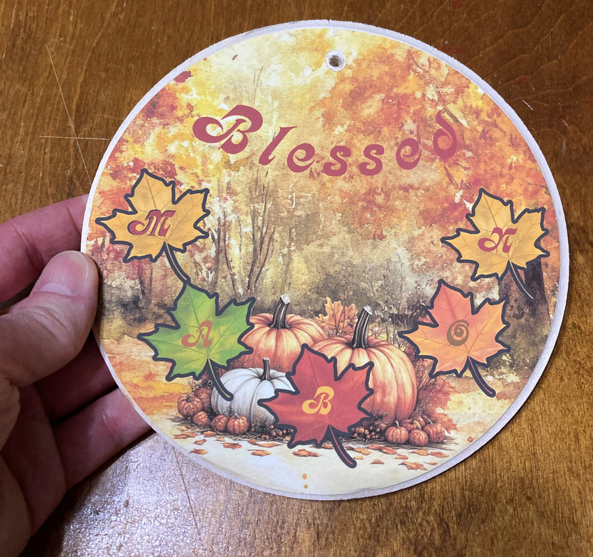handcrafted Mabon sign