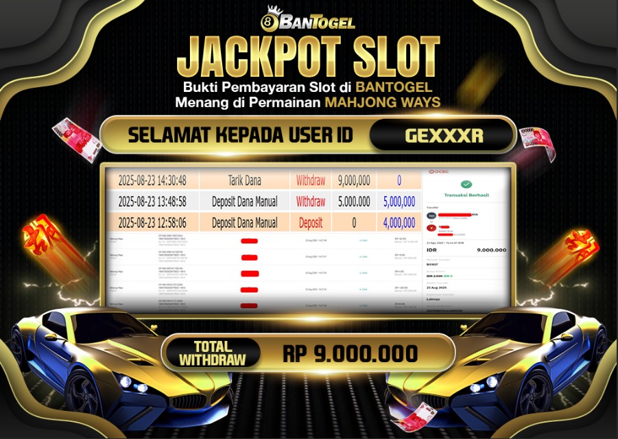 BUKTI JACKPOT LUNAS BANTOGEL