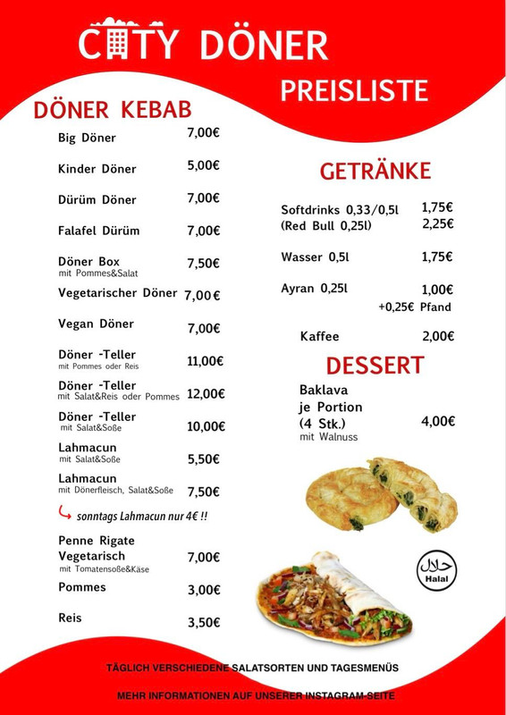City Döner Angebote Preise