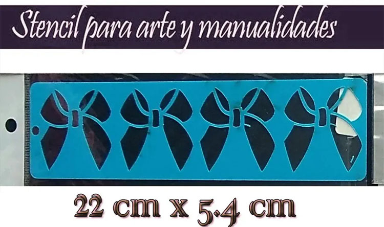 Stencil plantilla moñoz lazo para artes decorativas 1pz