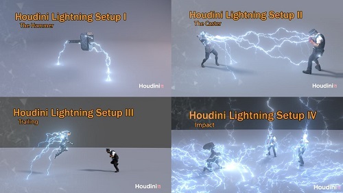 Houdini All combined Lightning Setups