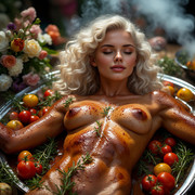 Garden wedding wom served Blonde 1 00