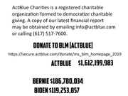 act blue blm biden bernie