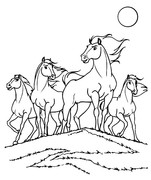 chietyrie-loshadi-na-kholmie