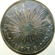 8 reales. Mexico. Ceca de Guadalajara. 1883 P1200142