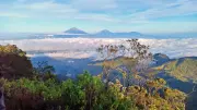 Mount Telomoyo wrapped in sea of clouds