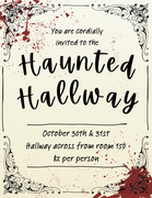 haunted hallway poster
