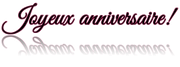 Joyeux anniversaire 1