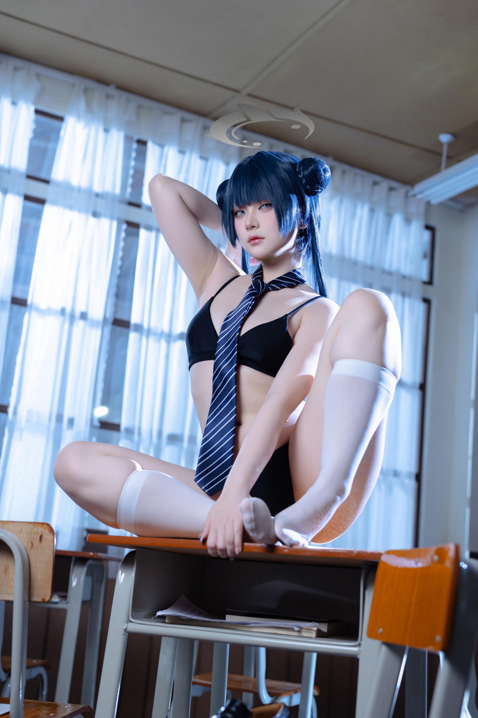 屿鱼 Yuyu 蔚蓝档案 妃咲 JK Cosplay 写真集（61P｜798MB）插图5