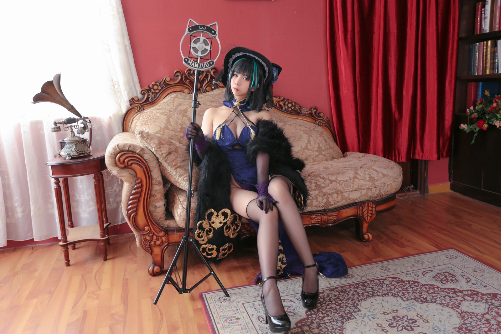 Meroko_魅瞳 – 柴郡旗袍 Cos 高清写真集（33P-287.4M）碧蓝航线东方旗袍风插图7