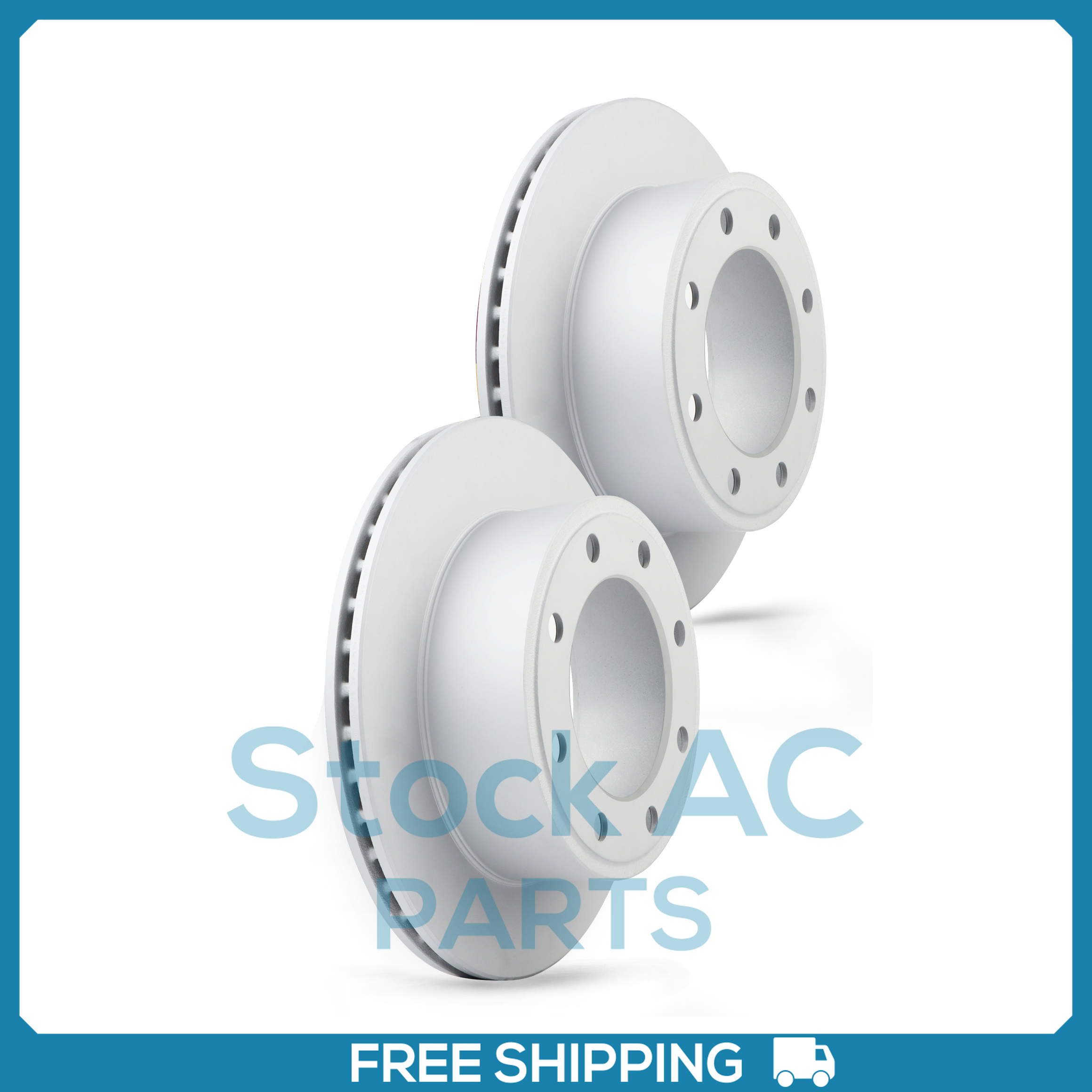 New 2PCS Rear Coated Vented Disc Brake Rotor Fits Ford