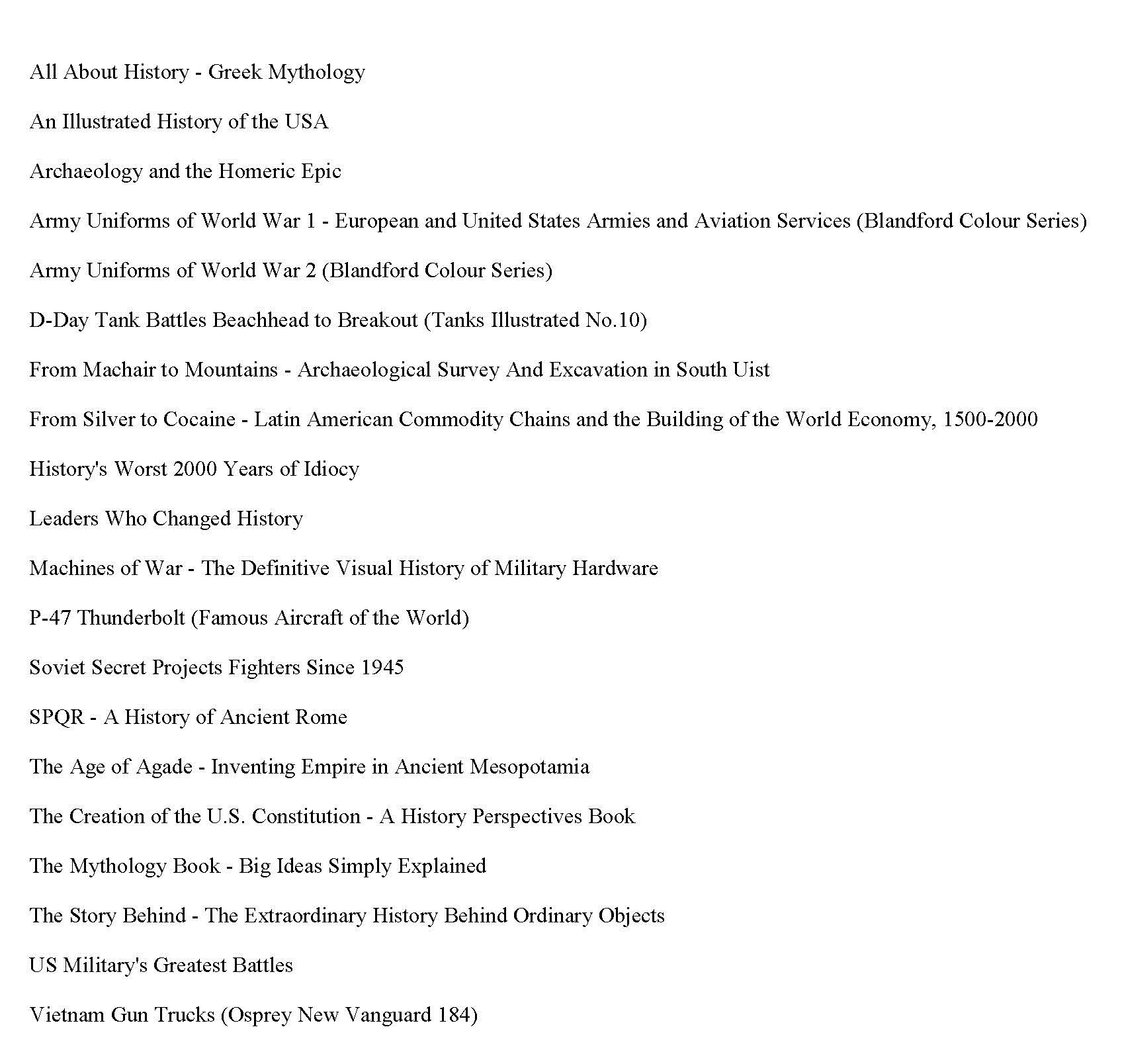 20 History Books Collection 20 History Books Collection