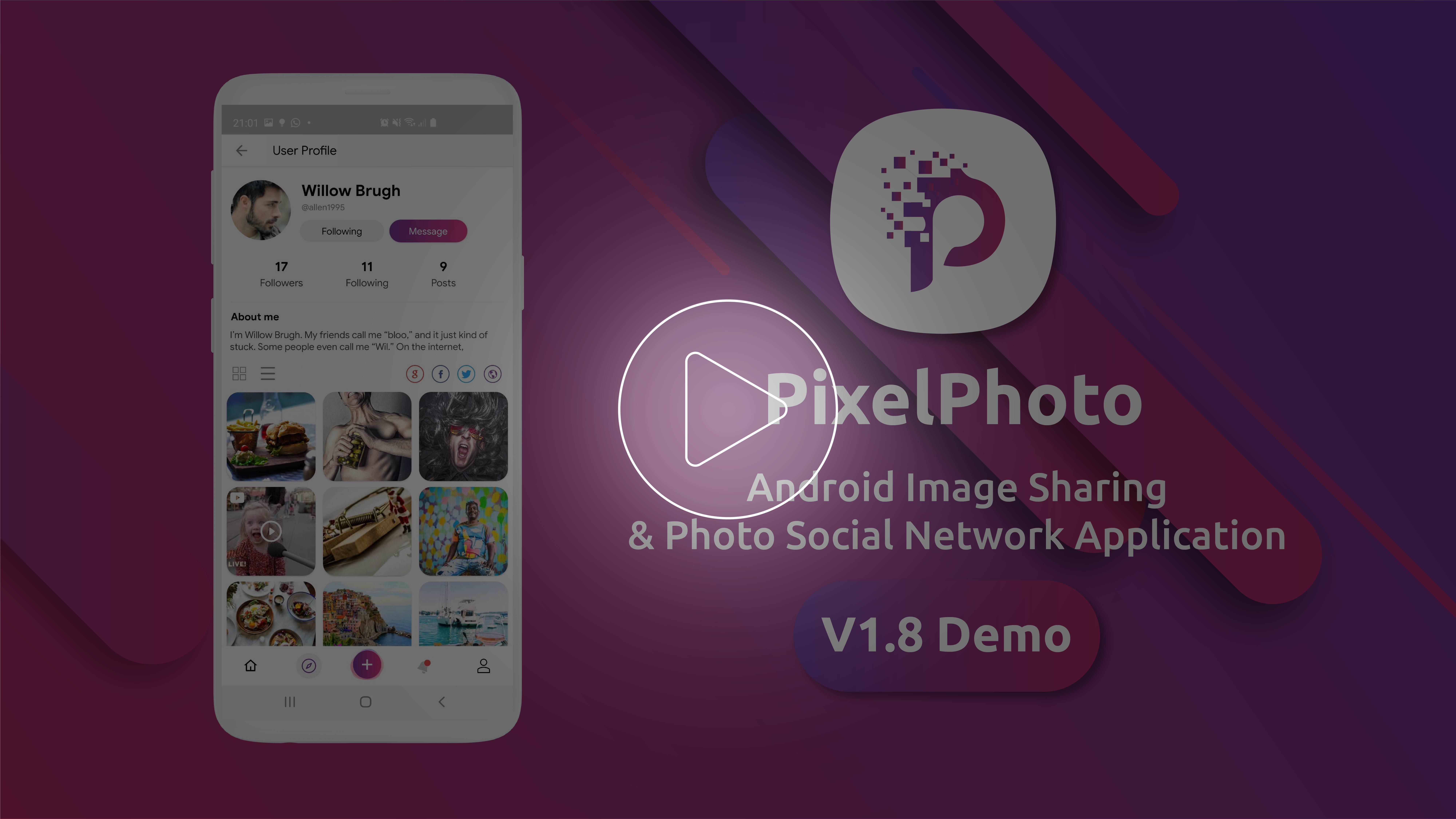 PixelPhoto Android- Mobile Image Sharing & Photo Social Network Application - 4