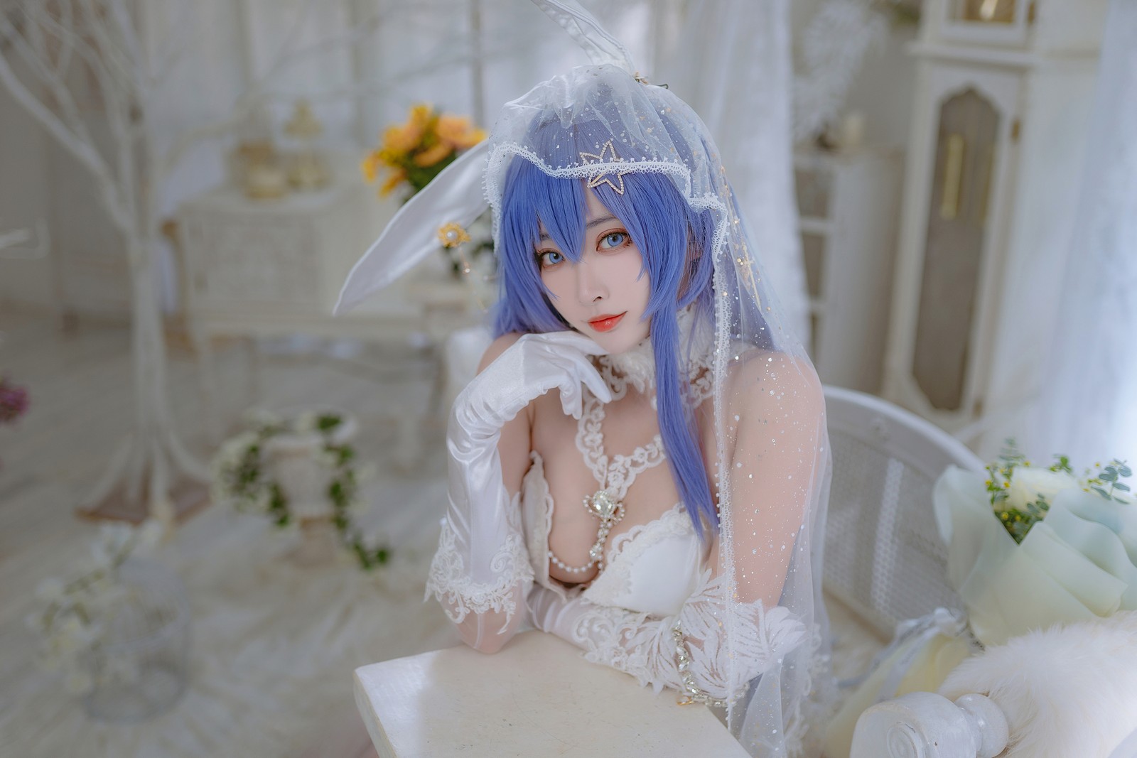 宮本桜 花园花嫁 Cosplay 写真集｜婚纱主题 高清图集（27P｜307MB）插图6