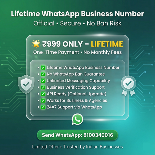 Lifetime WhatsApp Business Number