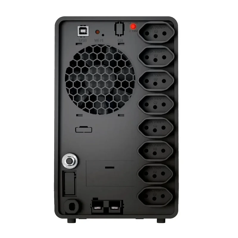 Traseira com 8 tomadas do Nobreak SMS