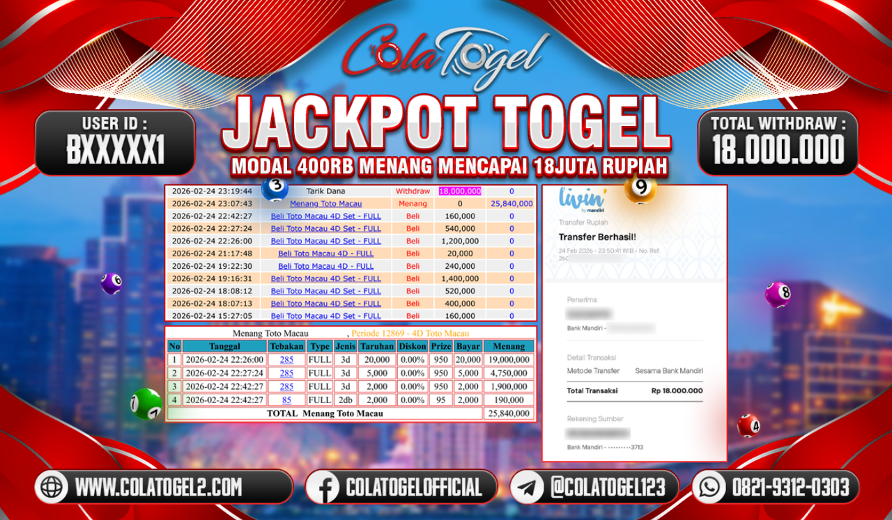 JACKPOT TOTO MACAU!!