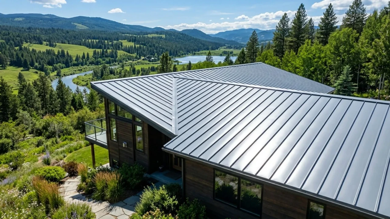 Standing seam metal roof panels with ENERGY STAR reflective coating
