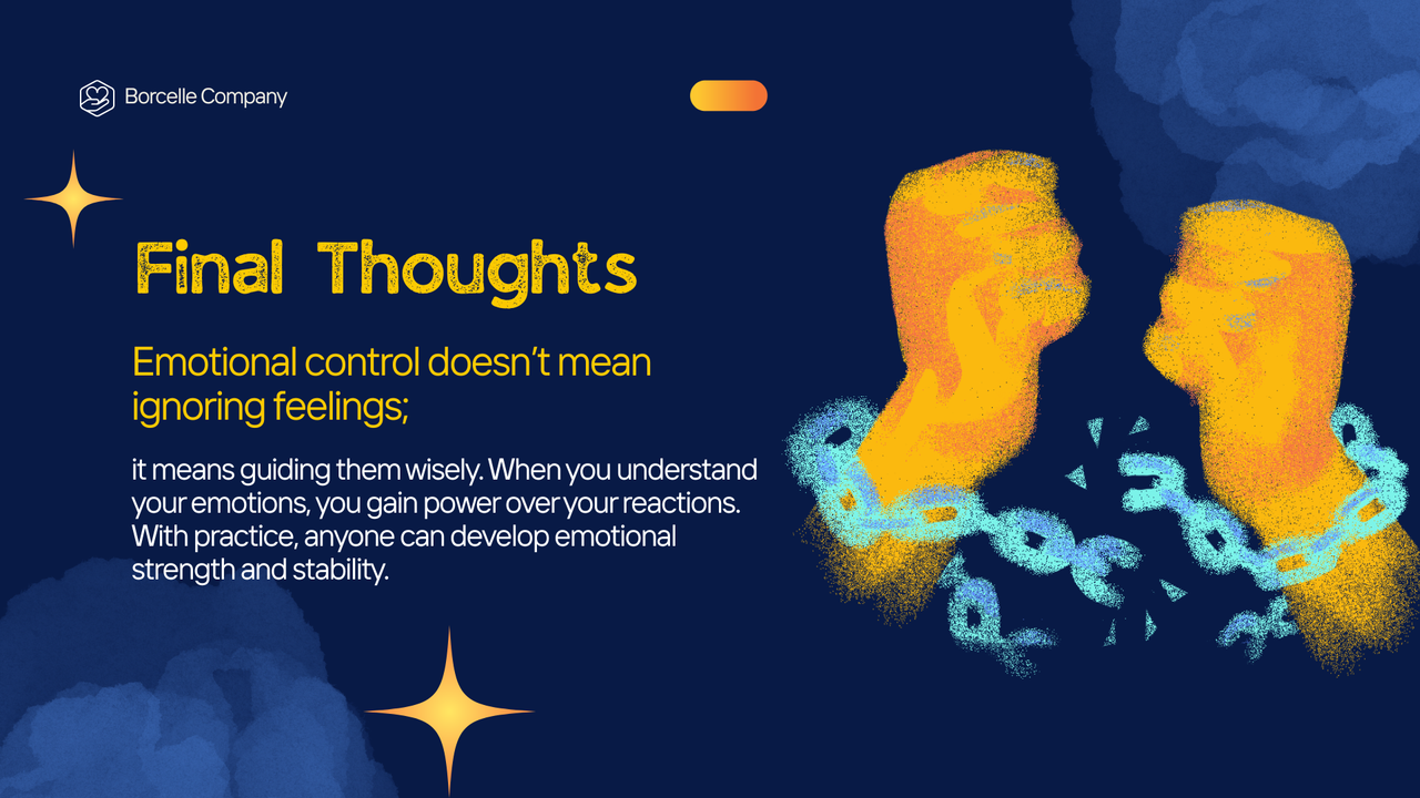 Blue and Yellow Illustrated Emotional Control Presentation
