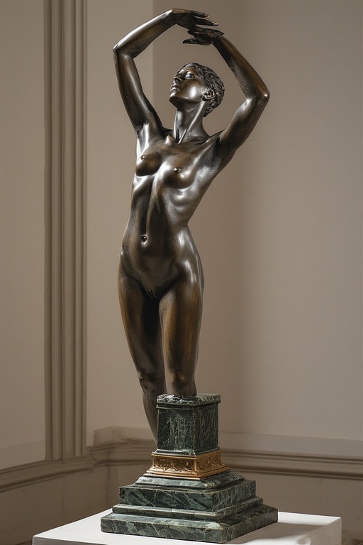 A-bronze-sculpture-depicting-a