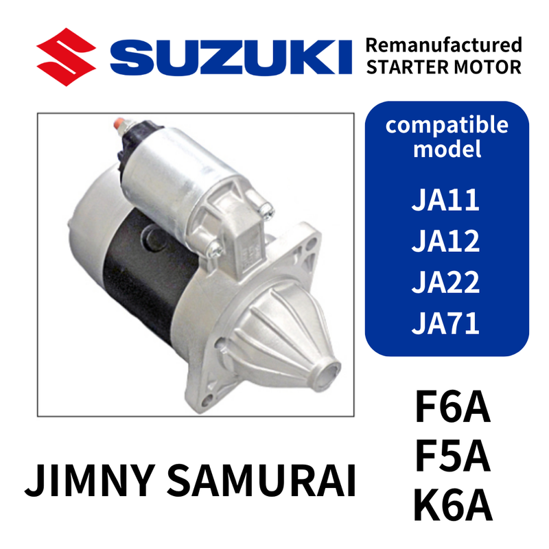 SUZUKI JIMNY SAMURAI Remanufactured Starter Motor JA11 JA12 JA22