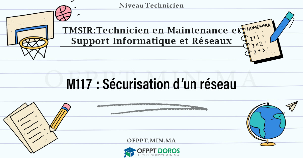 Sommaire détaillé du cours Sécurisation d’un réseau M117 OFPPT - Structure du module