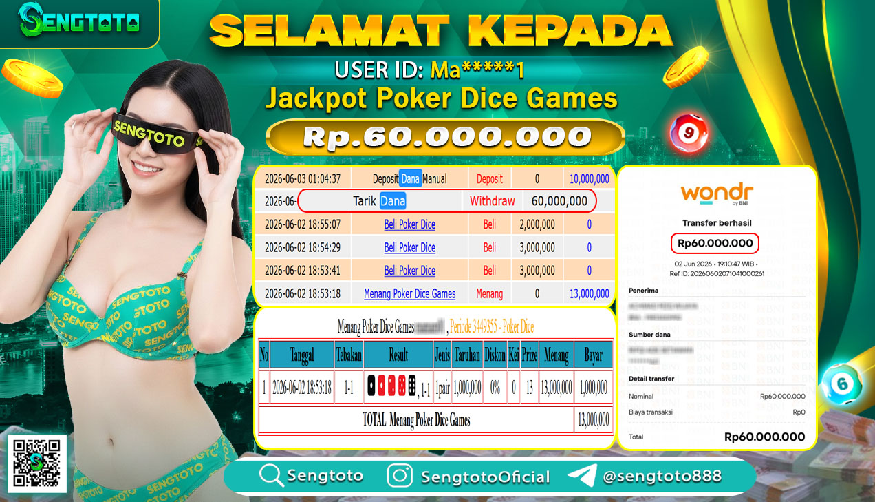 BUKTI PEMBAYARAN LIVEGAME POKER DICE