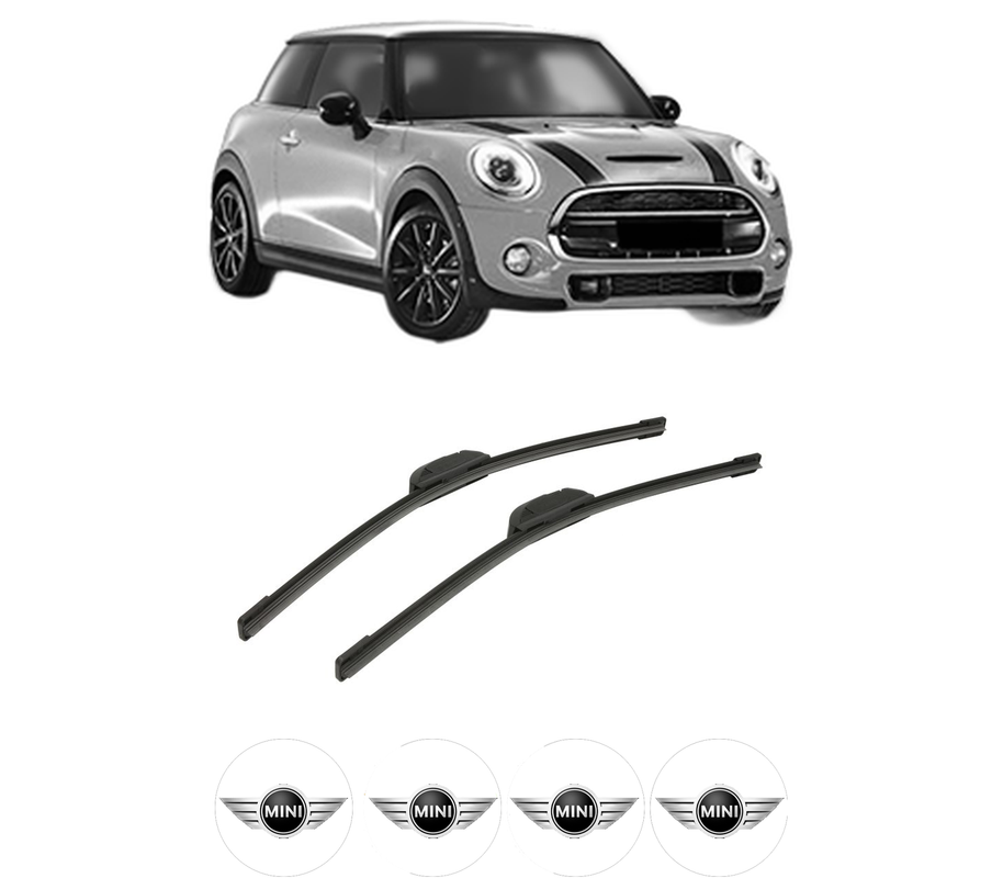 Set stergatoare auto MINI MINI (F56) din 2013-2019, pentru parbriz auto, 2 bucati, Bosch Aerotwin Retrofit, din cauciuc siliconat rezistent, 4 Stickere Auto MINI