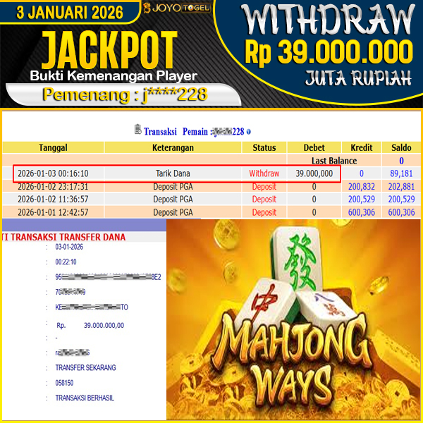 jackpot-slot-pg-soft-mahjong-ways-wd-rp-39000000--dibayar-lunas-di-joyotogel