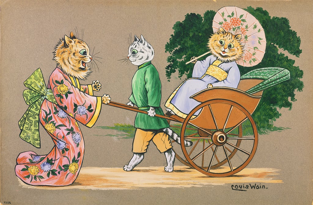 Louis-Wain-Love-at-First-Sight-c1902-10-Meister-Drucke-211475