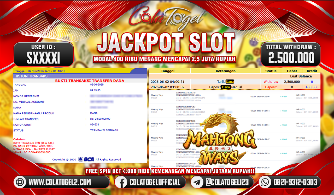 JACKPOT SLOT GACOR!!