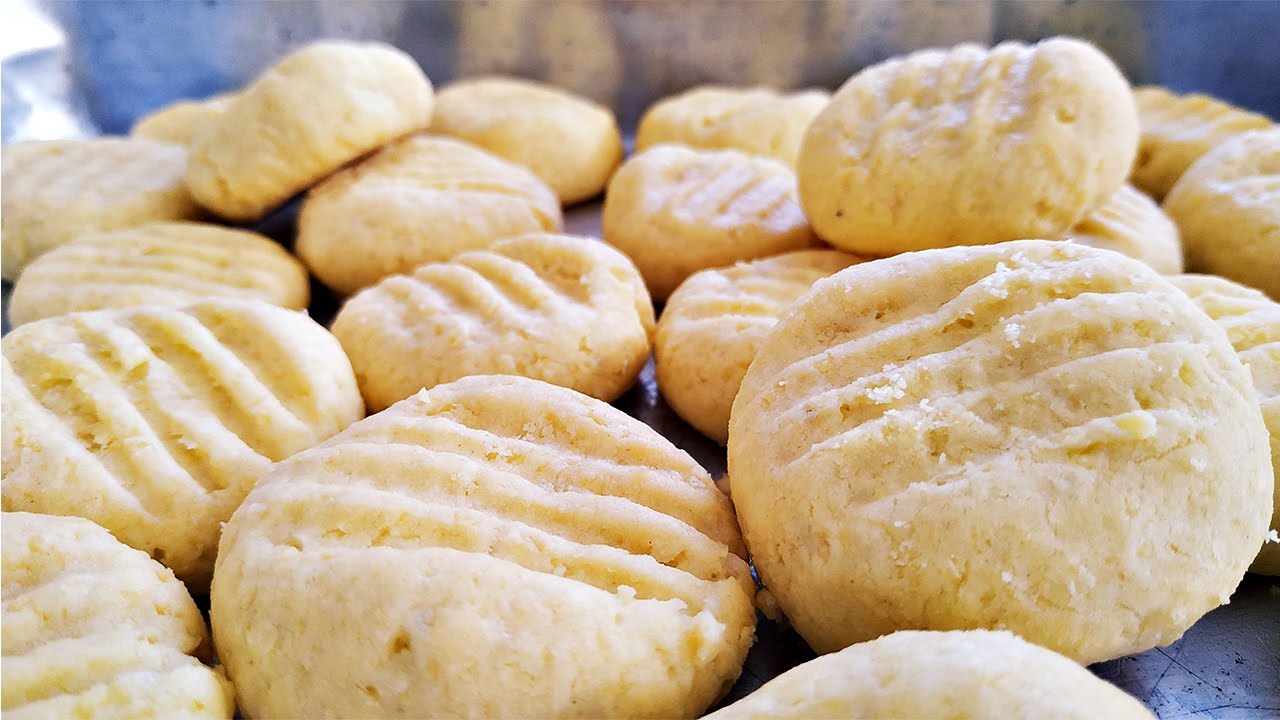 Biscoito amanteigado de coco sem lactose