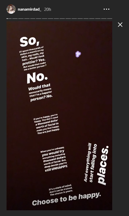 Instagram Story Nana Mirdad